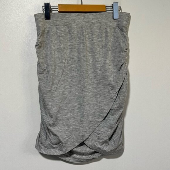 AWARE by Vero Moda Grey Ruched Jersey Skirt - Size M - Picture 2 of 11